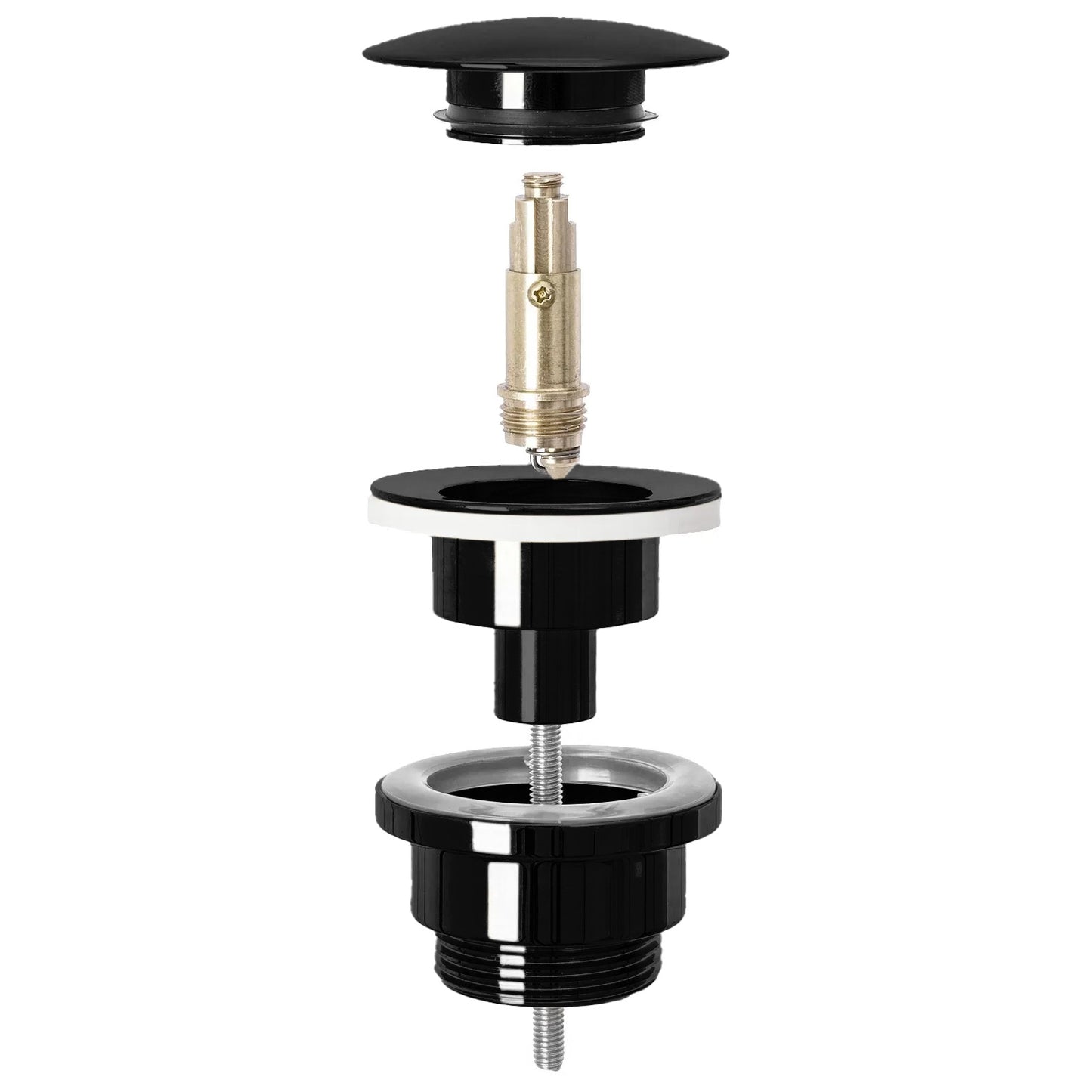 Waschbeckenstöpsel universal click-clack Rea BLACK METALIC 2