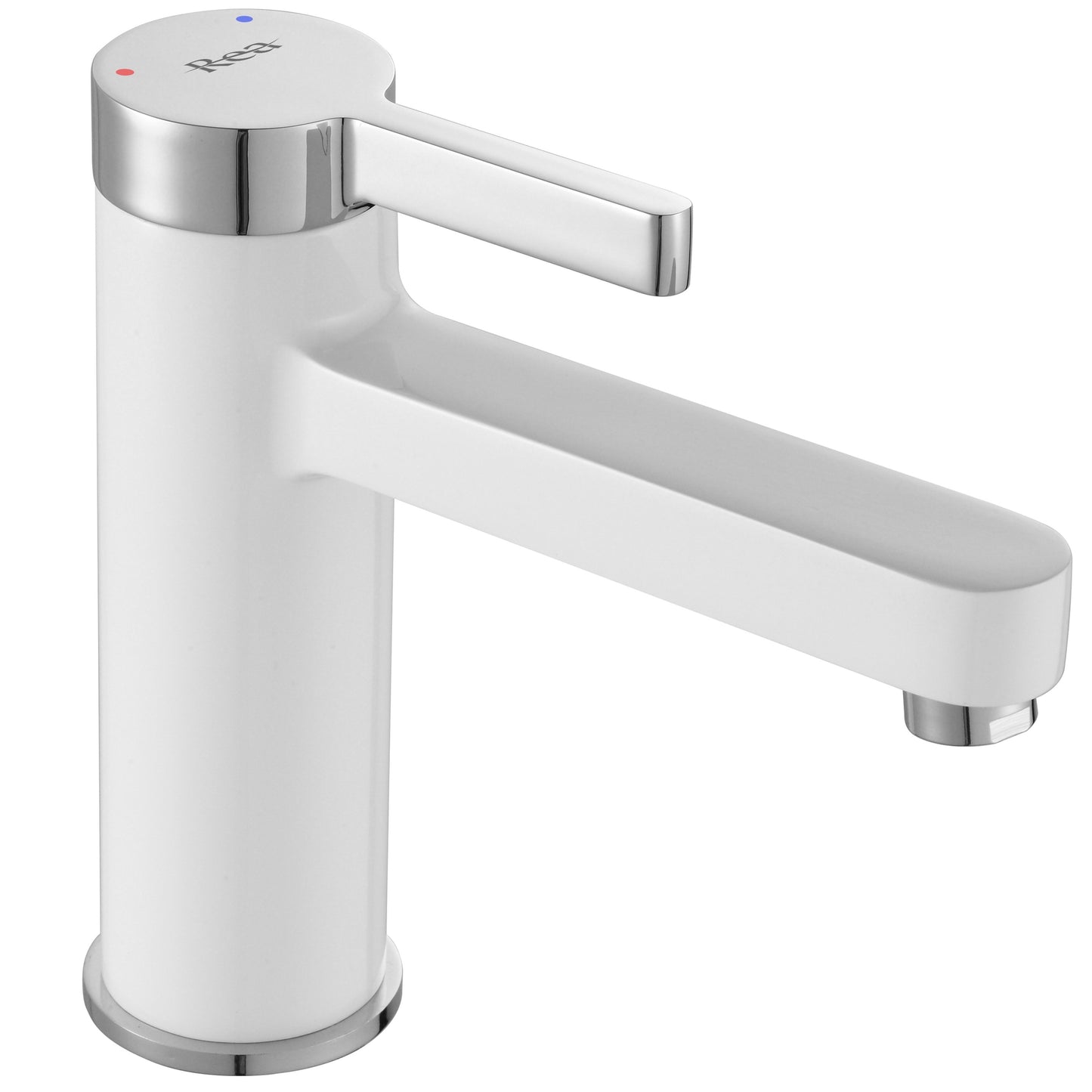 Waschbeckenarmatur REA Polo White Chrom Low 2