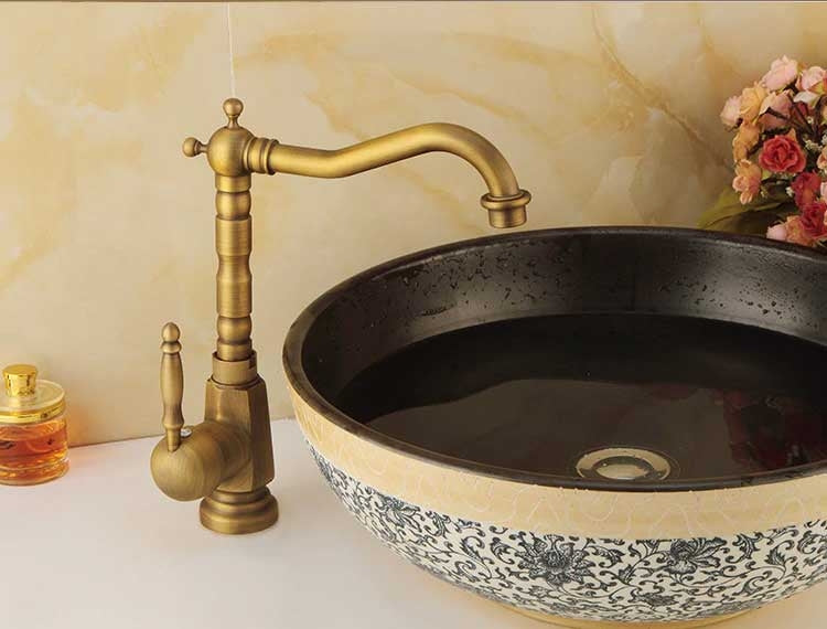 Waschbeckenarmatur Bona Old Gold high 8