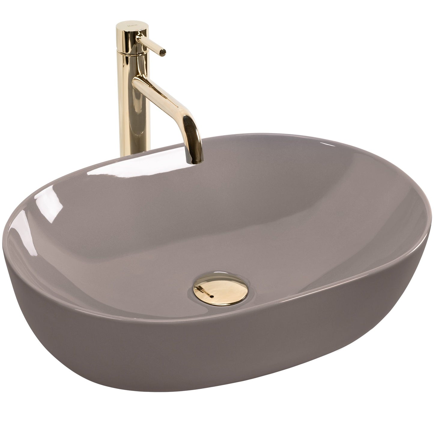 Aufsatzwaschbecken Rea Lisa Beige Shiny 2