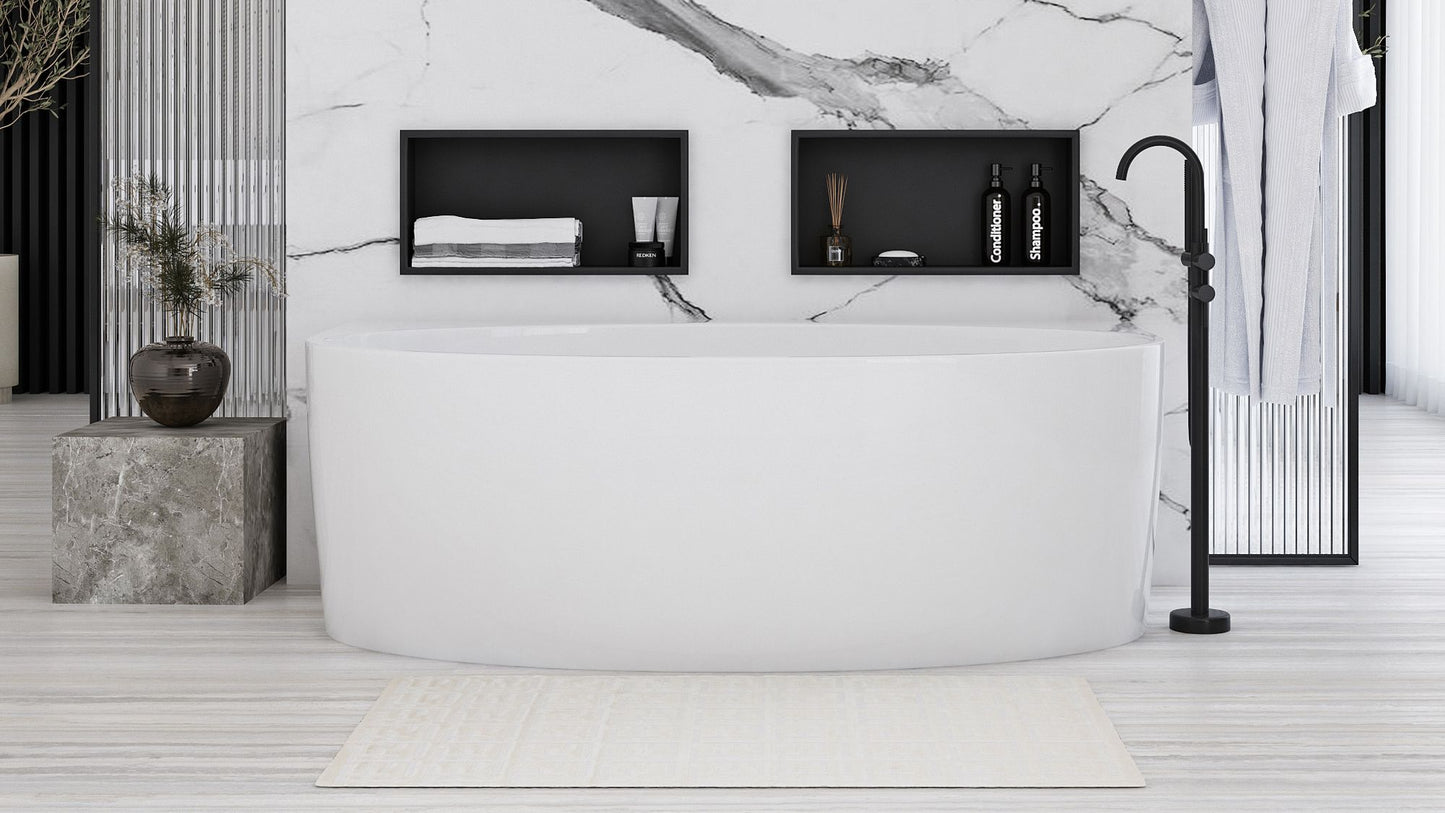 bathroom shelf 30x45 matte black 7