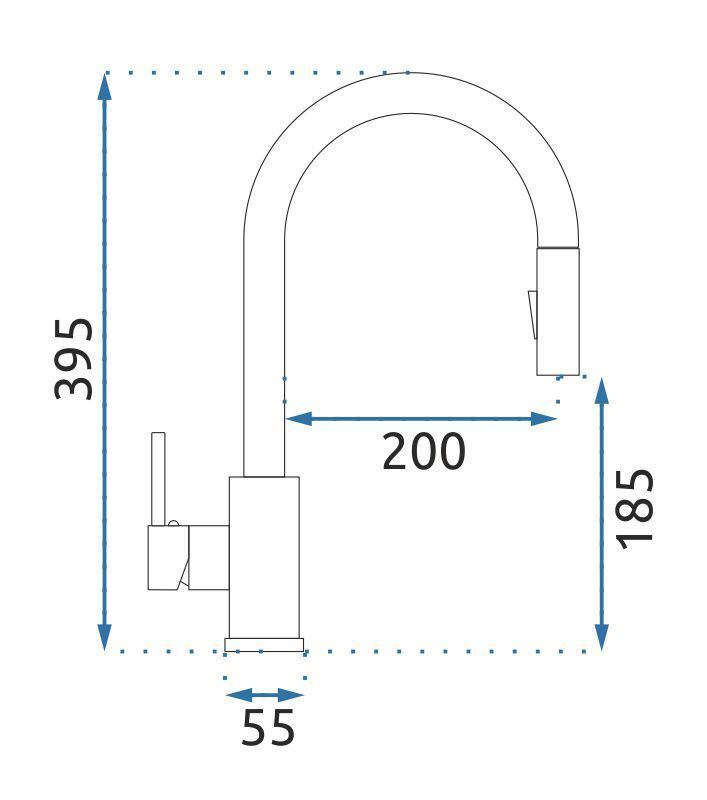 Edelstahlspüle Leo 50 Black mit Küchenarmatur 9