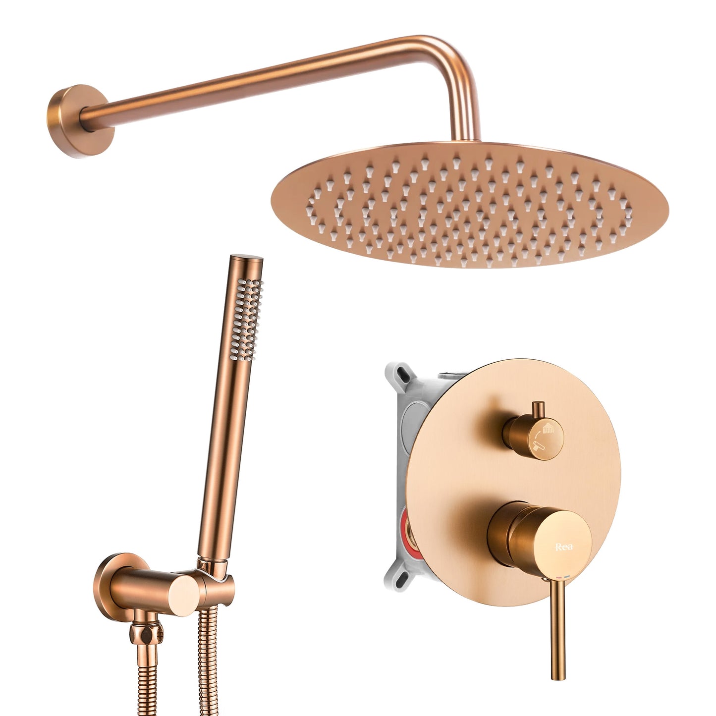 Unterputz Duschset Rea Lungo Copper Brush + BOX 1