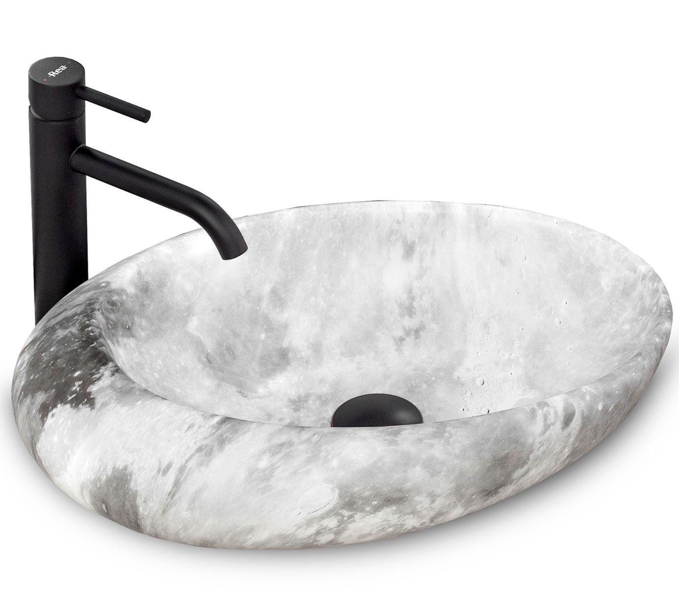 Aufsatzwaschbecken Rea Roxy C Stone L.GREY 1