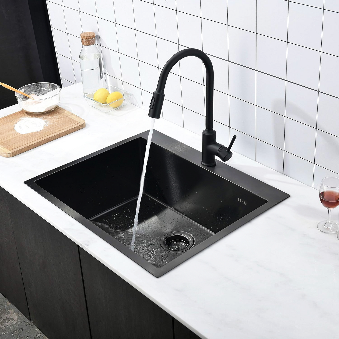 Edelstahlspüle Leo 50 Black 2