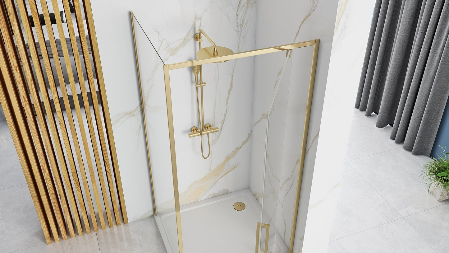 Duschkabine REA Rapid Swing Gold 90 x 80 5
