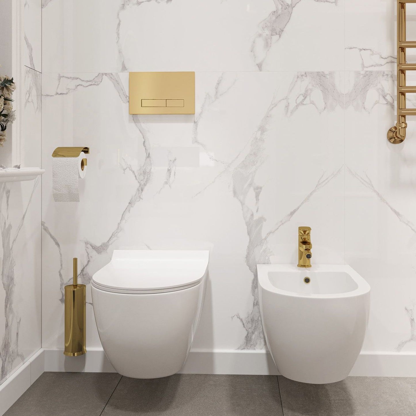 Set WC + Bidet CARTER white 2