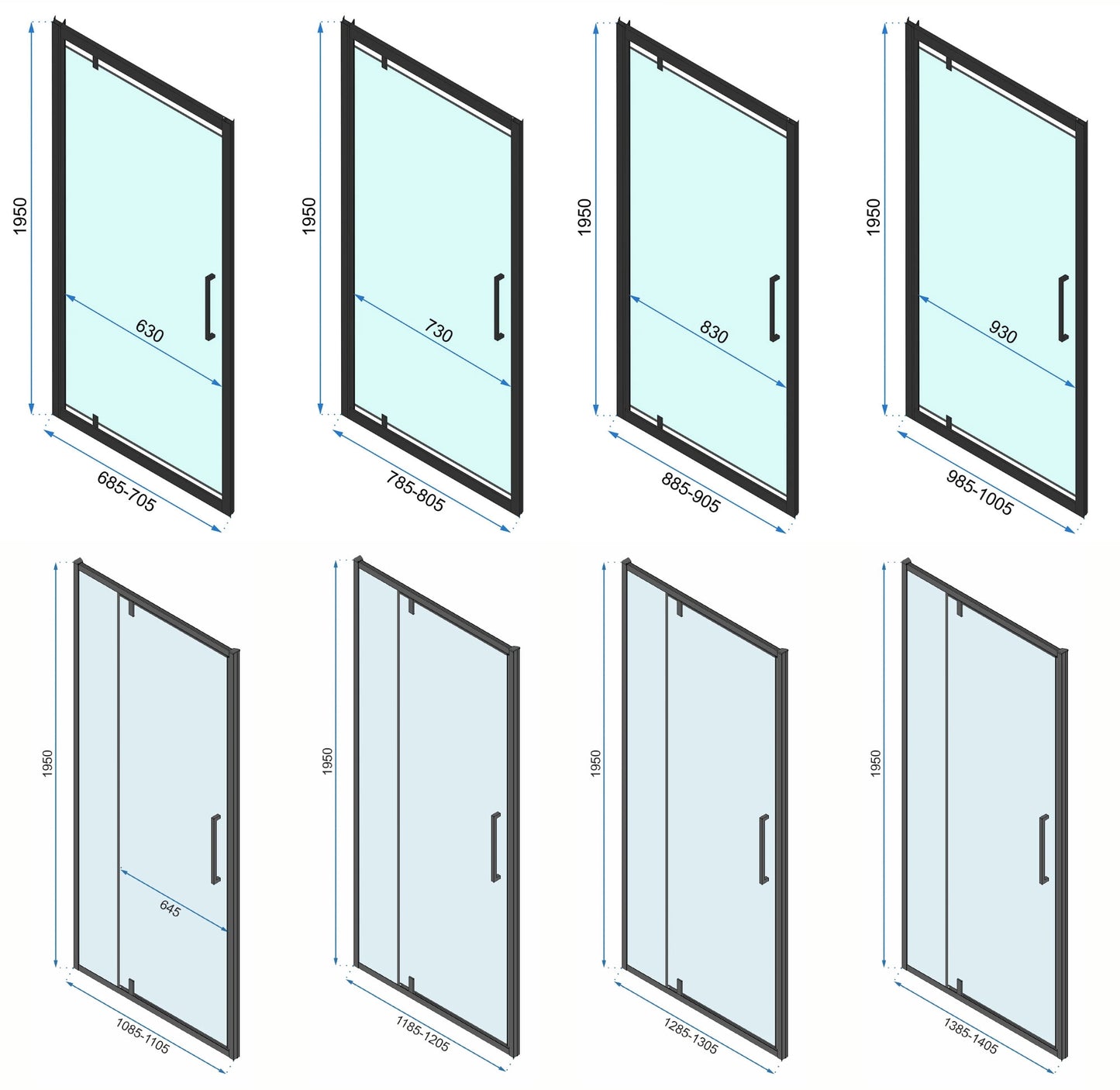 Eckdusche Rapid Swing 80 x 80 17