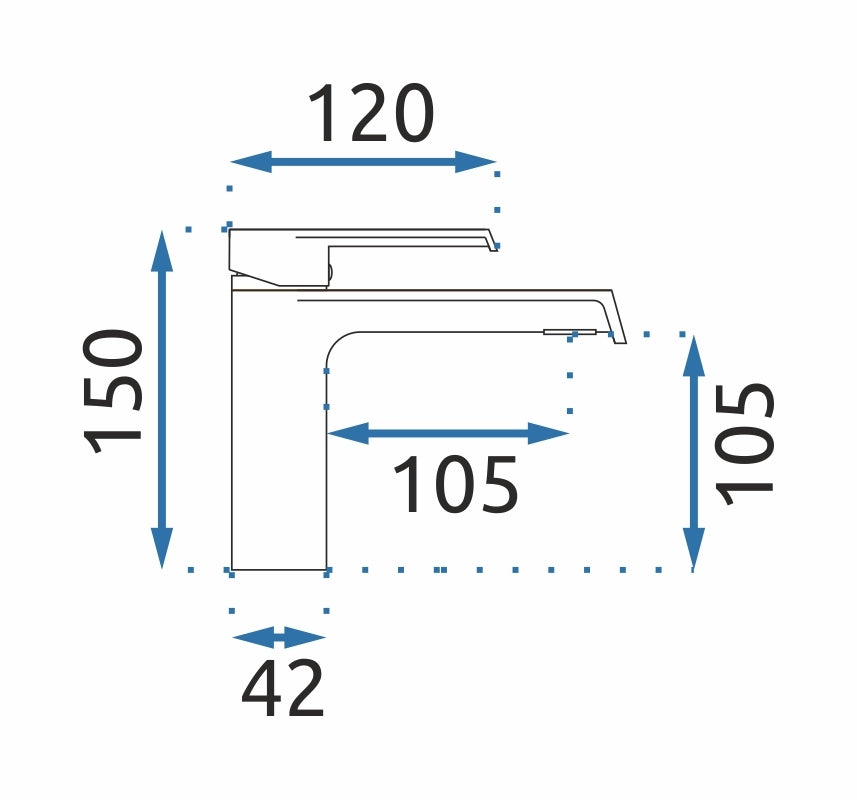 Waschbeckenarmatur REA Hass Chrom Low 7