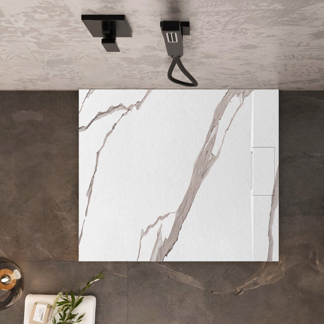 Duschtasse Bazalt CARRARA WHITE 90x90 5