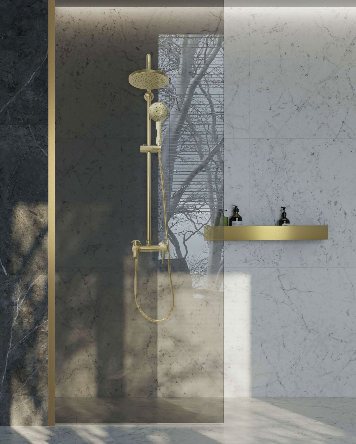 Badezimmerregal SF02 60cm gold brush 3