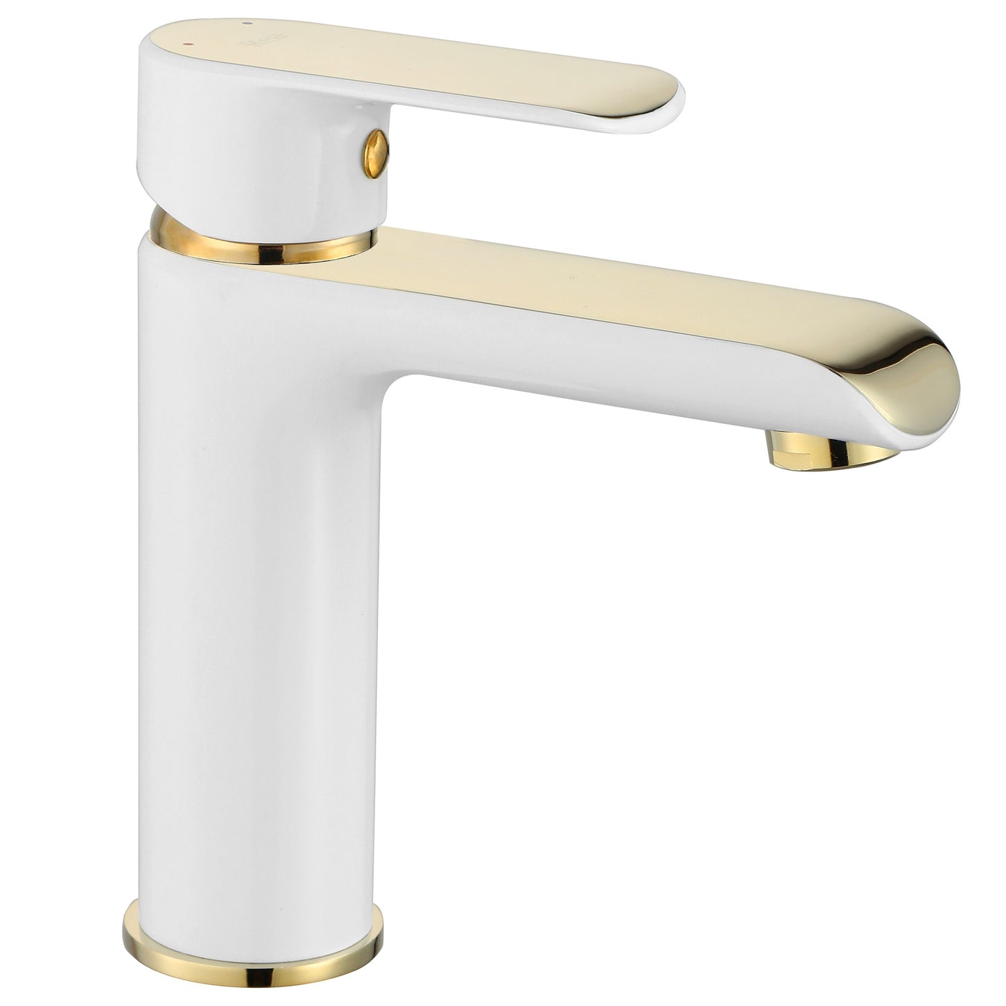 Waschbeckenarmatur REA Bloom White Gold Low 3
