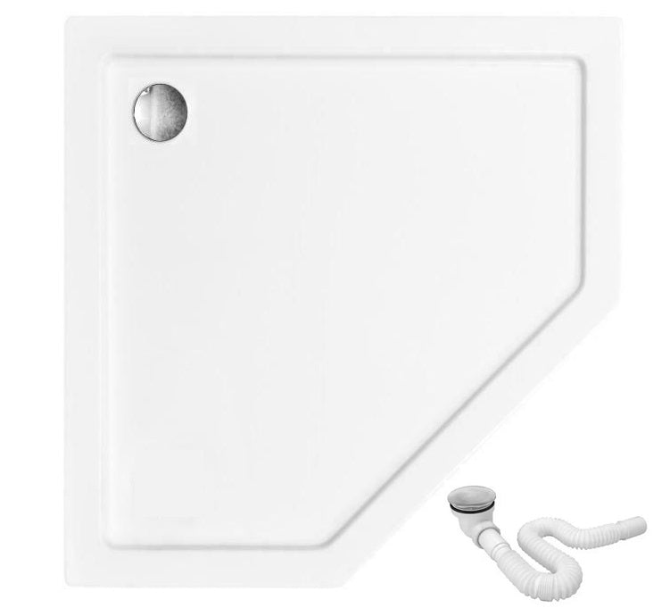 Duschkabine AXIN Chrom 90x90 mit Duschwanne Diamond Schwarz 5