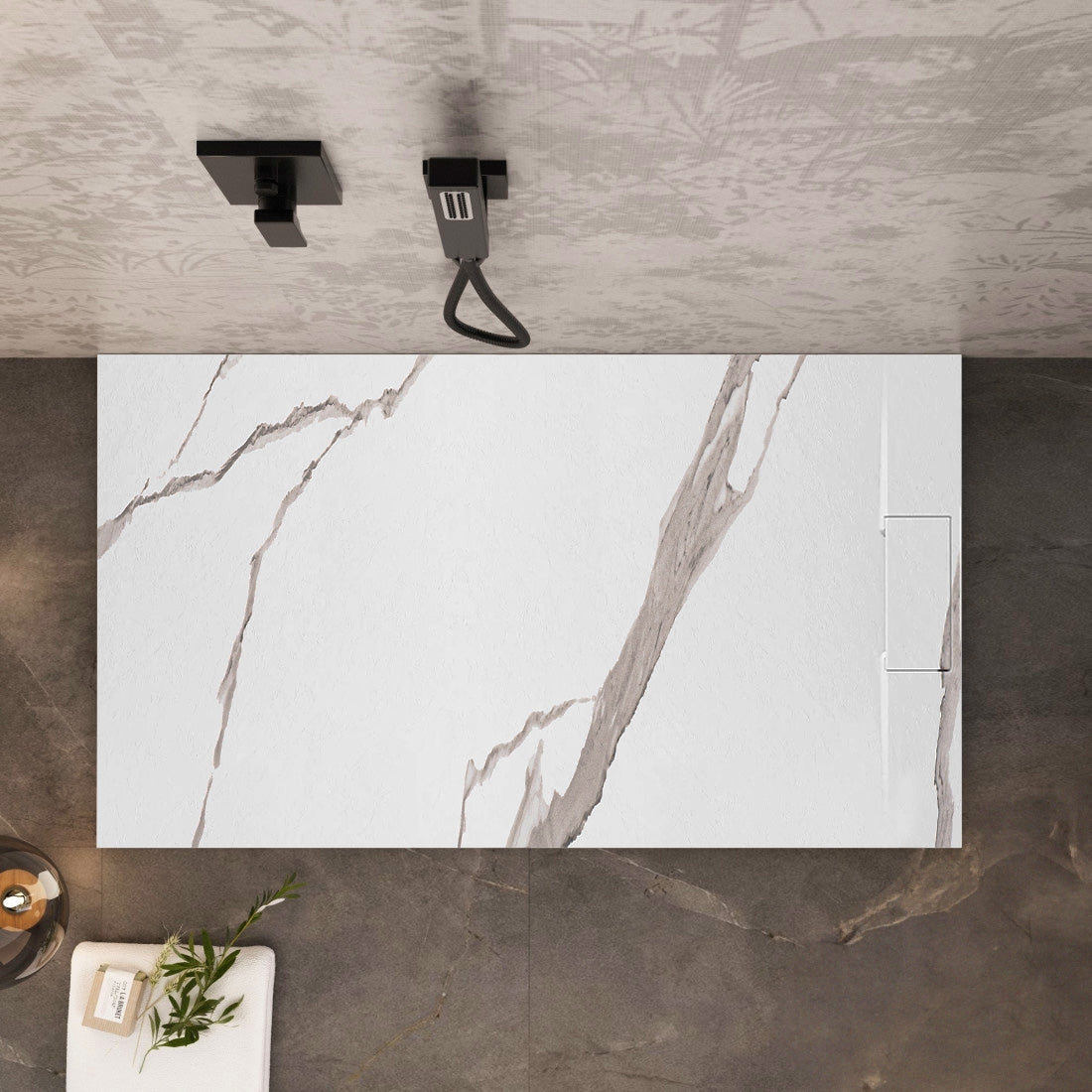 Duschtasse Bazalt CARRARA WHITE 90x120 5