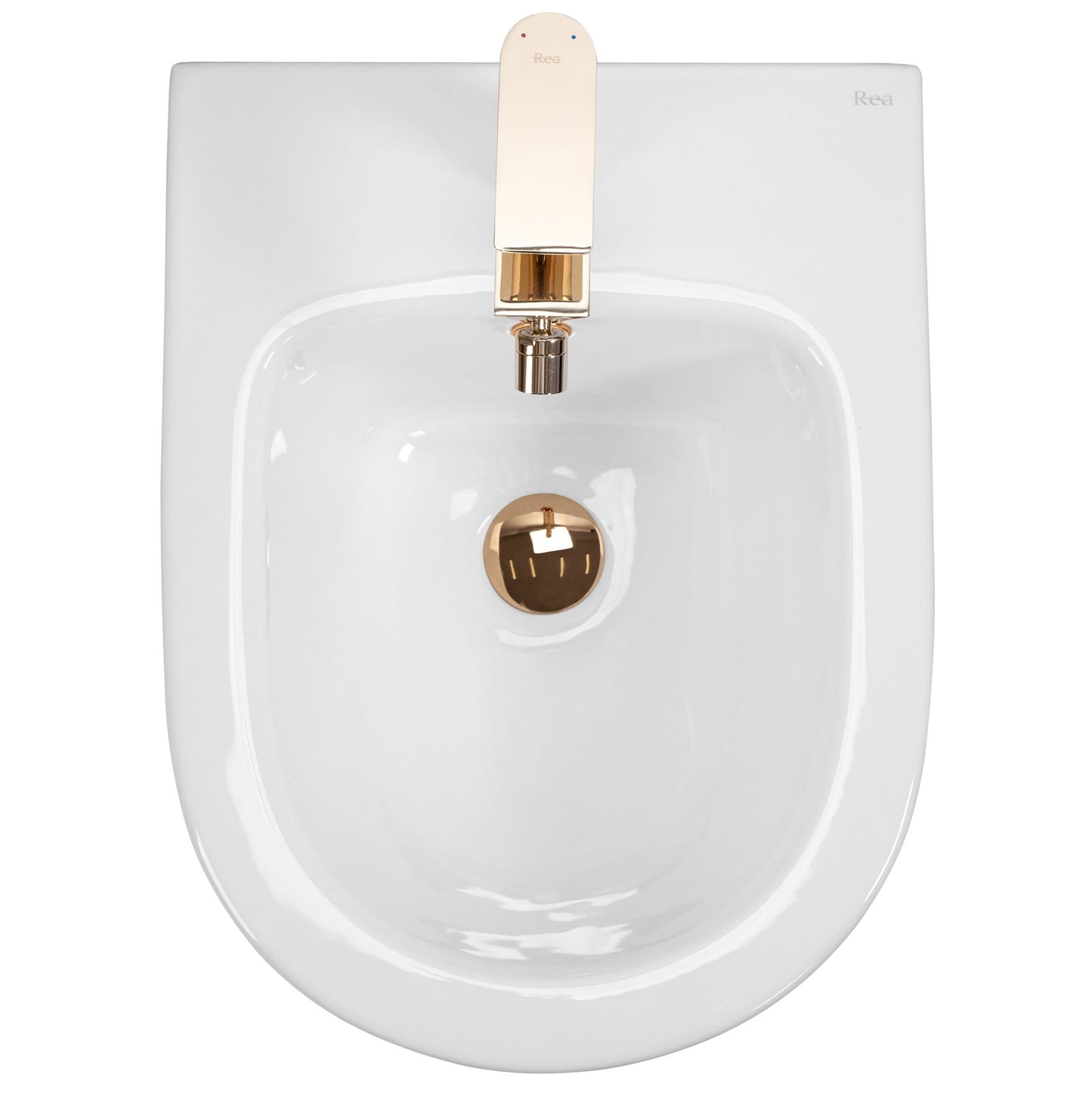 Wandhängendes Bidet Rea Carlo Mini White Gold Edge 4