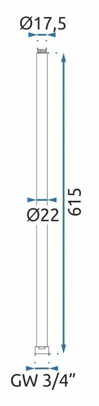Verlängerung Für Bade-duschgarnitur Black 60cm 6