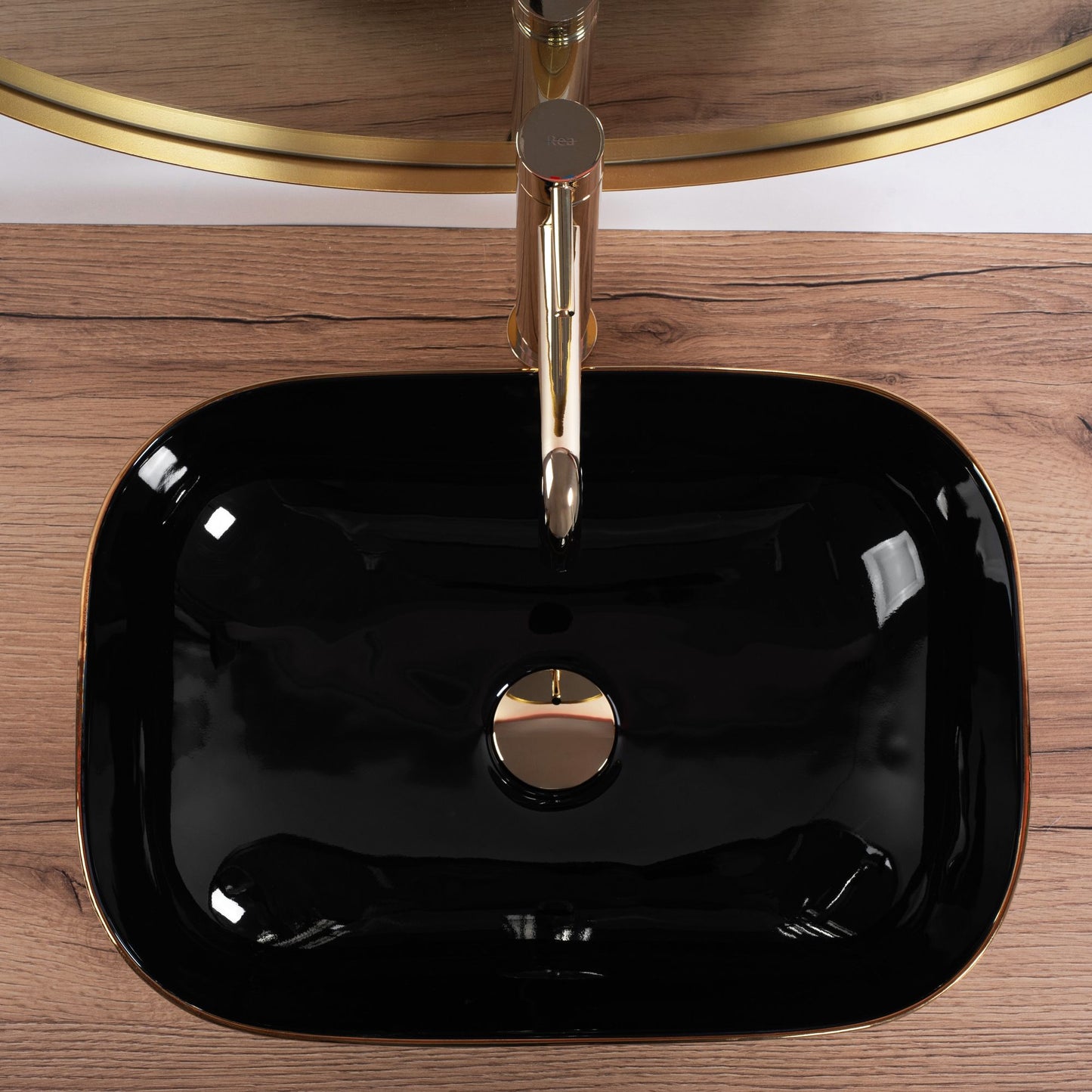 Aufsatzwaschbecken Rea Belinda BLACK GOLD BRUSH 5