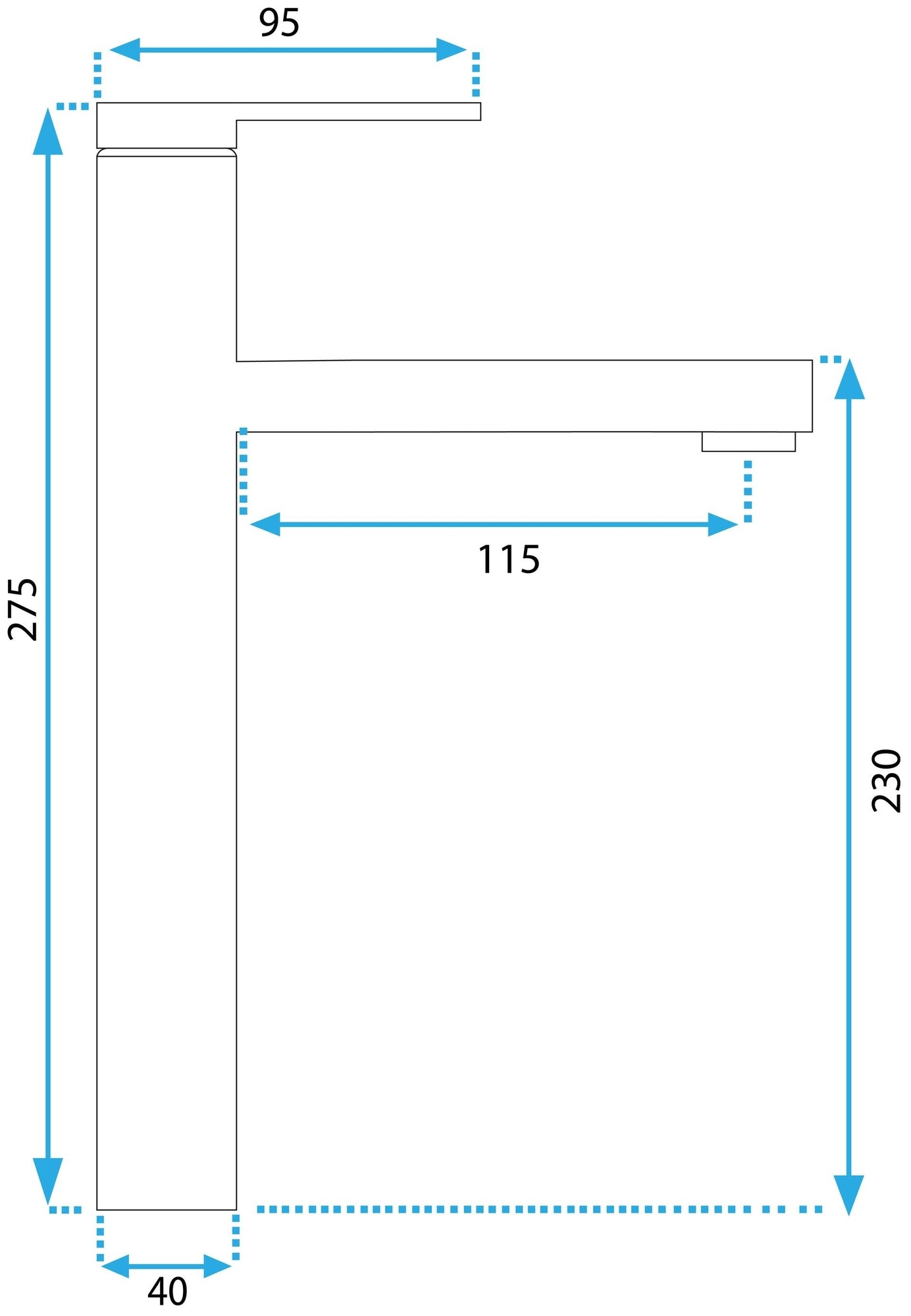 Waschbeckenarmatur Rea Pixel Chrome High 5