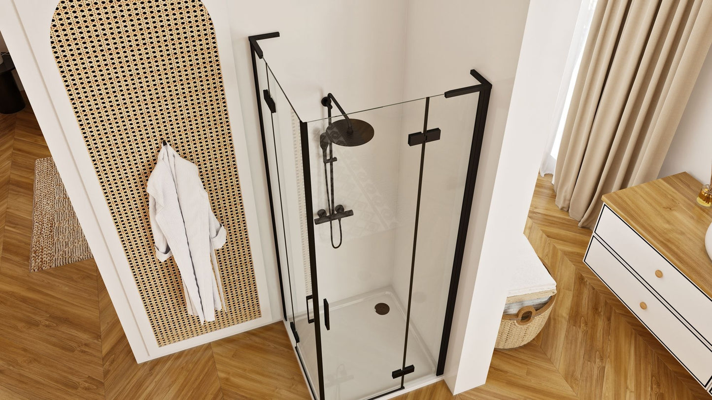 Duschkabine REA Hugo Double Black 90x90 5