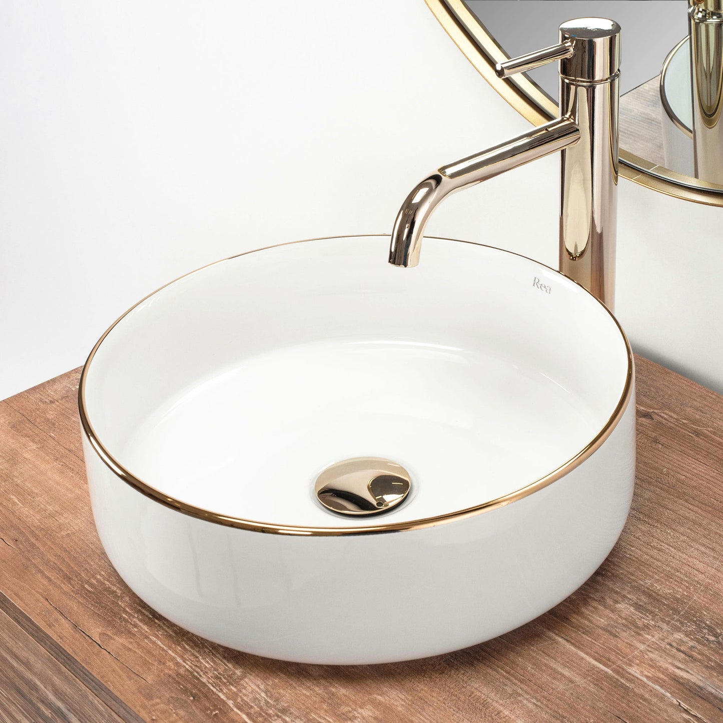 Aufsatzwaschbecken Rea Sami Gold Edge 5