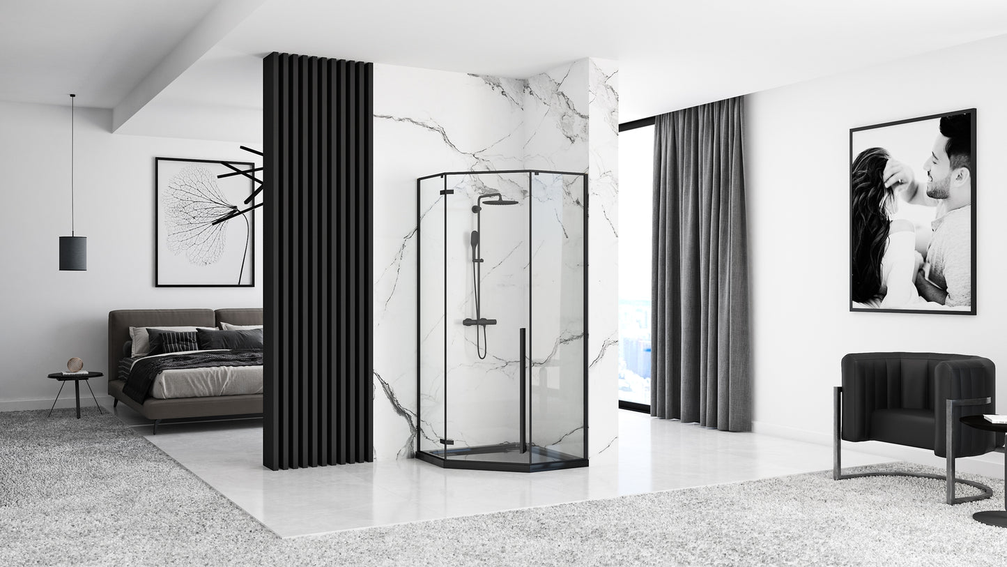 Duschwanne Diamond Black 90x90 8