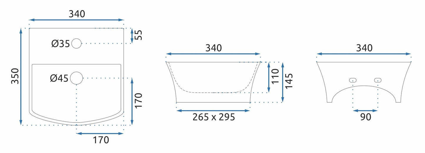 Aufsatzwaschbecken Rea Selma 6