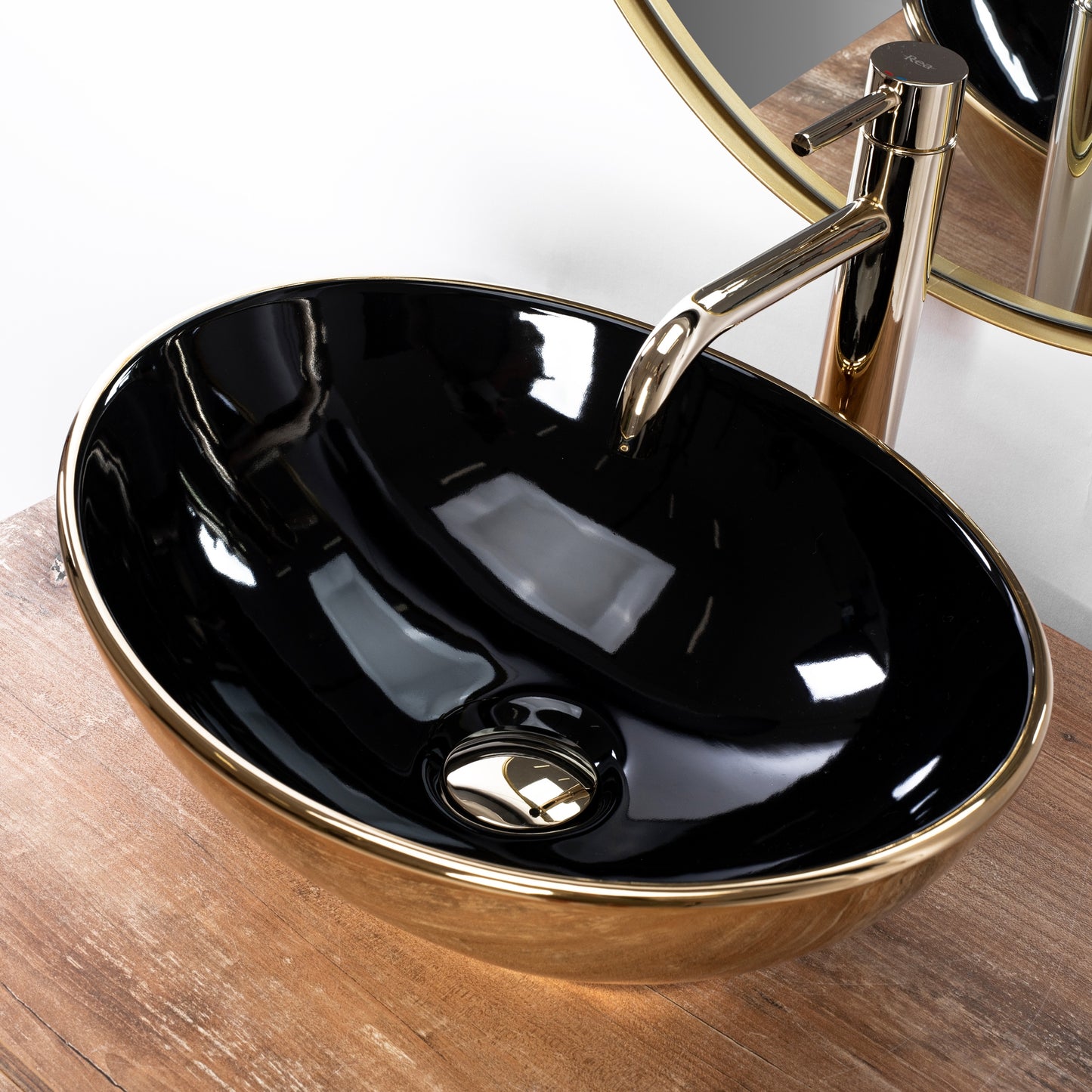 Aufsatzwaschbecken Rea Sofia in Black Gold 3