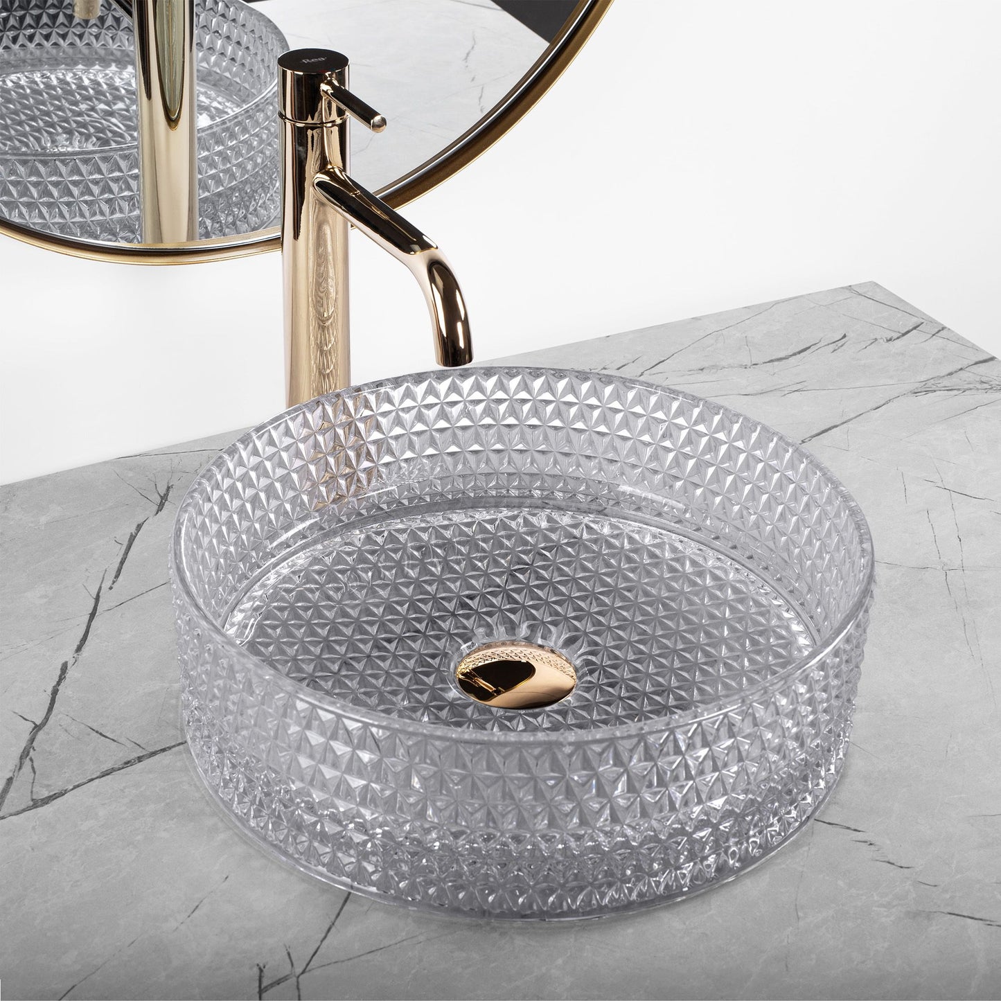 Aufsatzwaschbecken Rea Cristal Light Grey 3