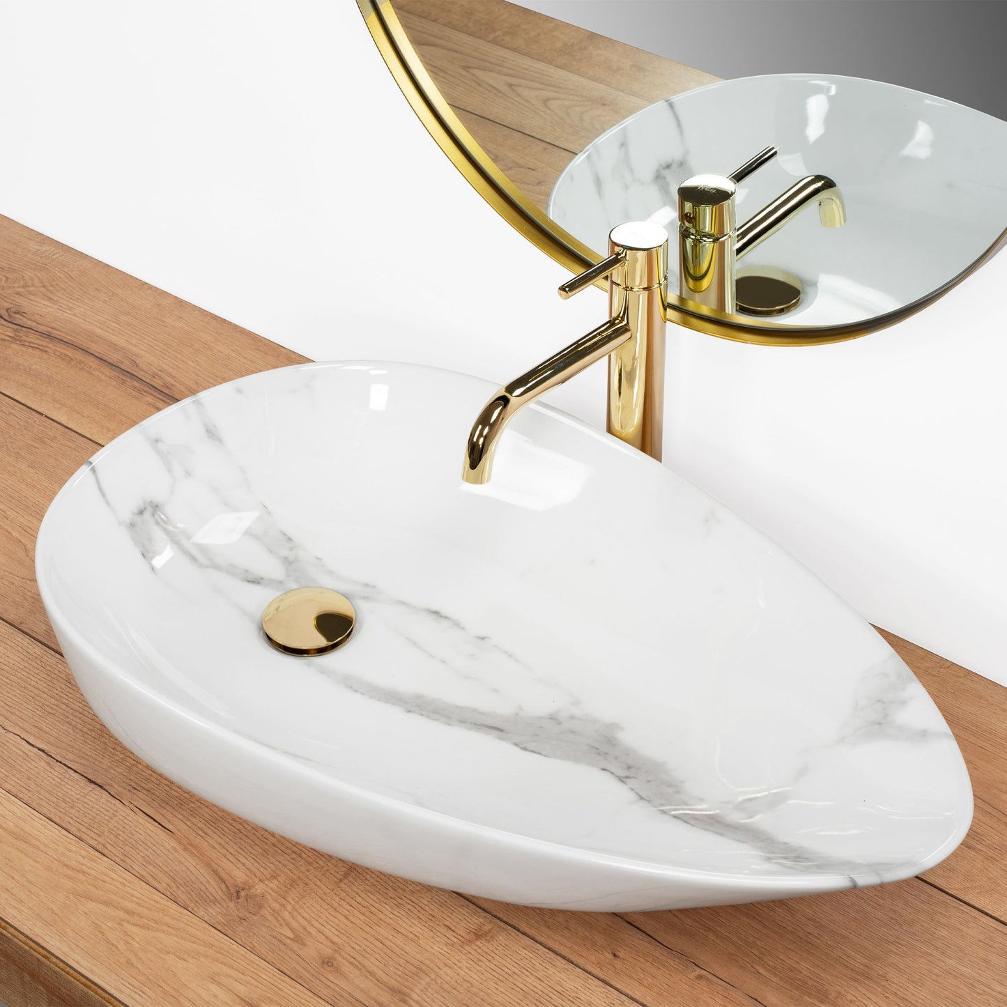 Aufsatzwaschbecken Rea Greta 65 Bianco Shiny 6