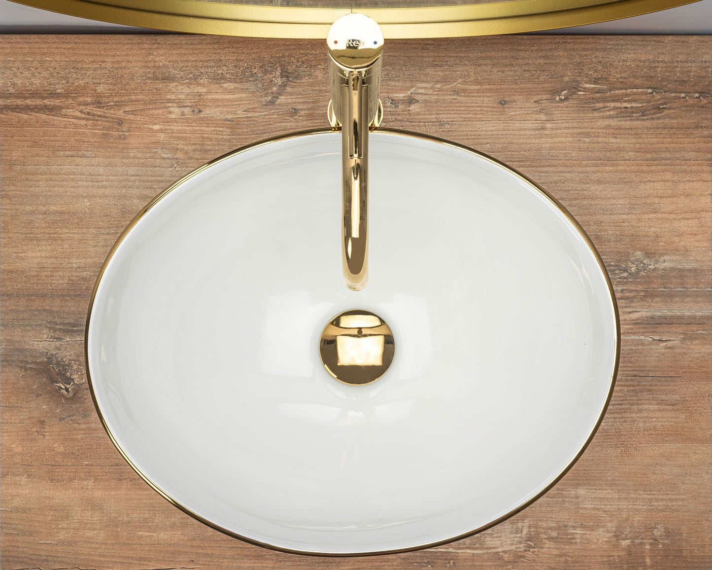 Aufsatzwaschbecken Rea Sofia Gold Edge 4