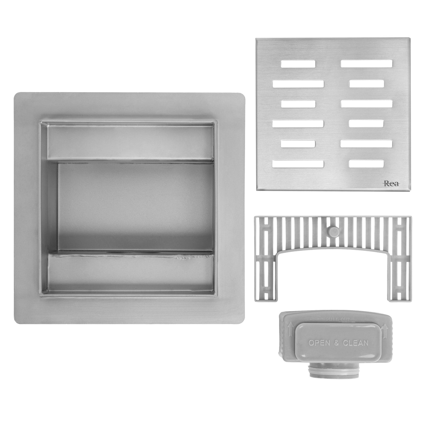 Duschrinne REA LINE Nickel Brush 12x12 4