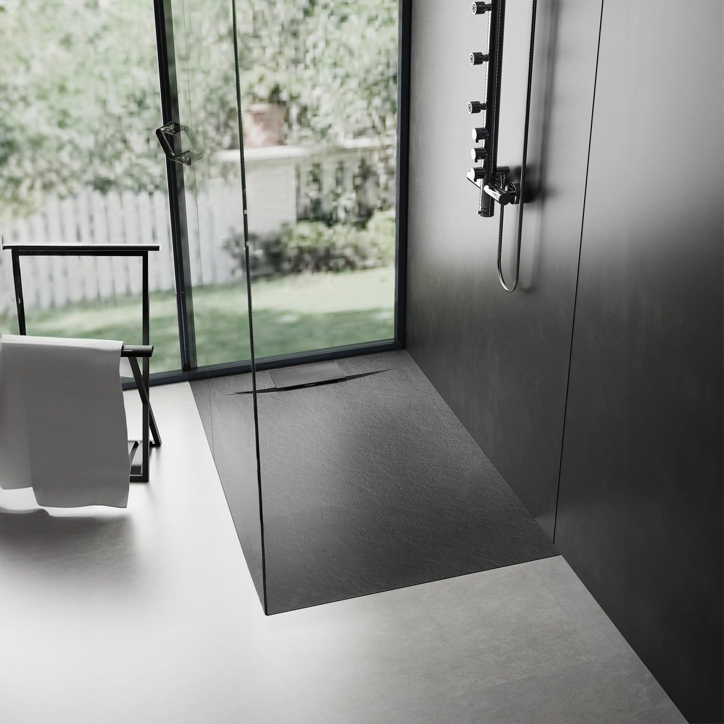 Duschtasse Bazalt Black 80x120 3