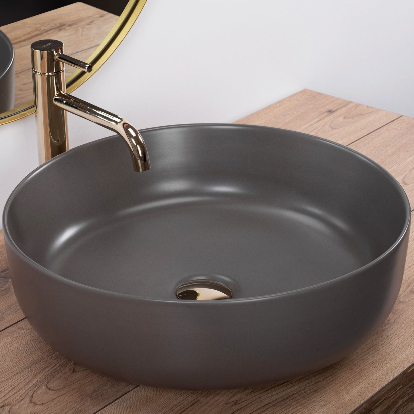 Aufsatzwaschbecken Rea Elma warm grey mat 2