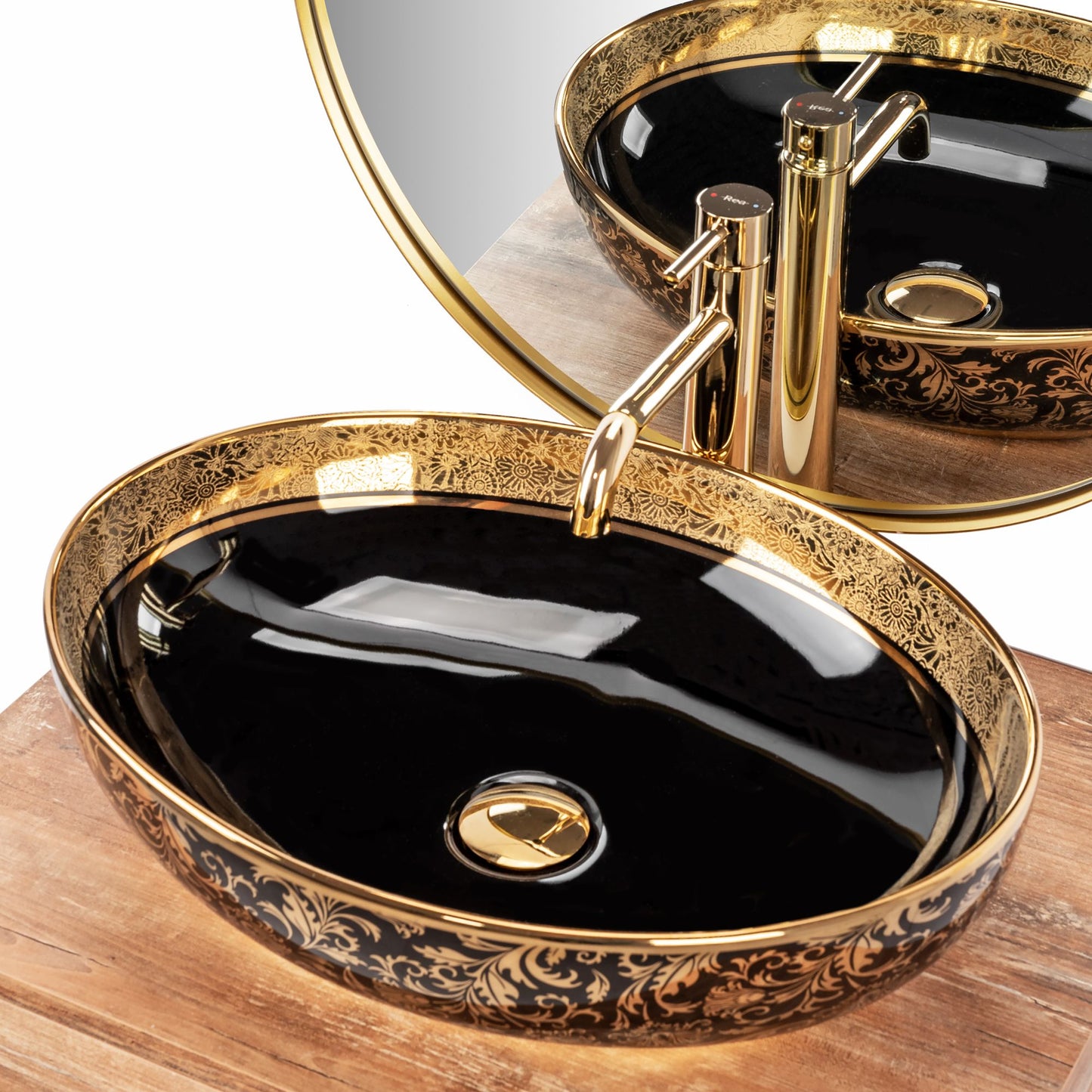 Aufsatzwaschbecken Margot Gold/Black 3