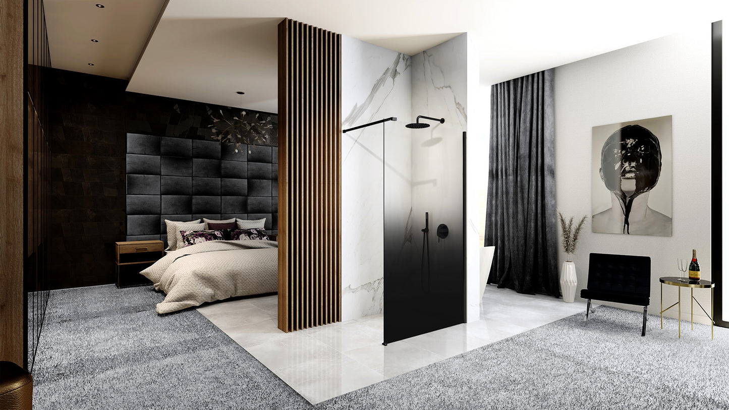 Duschwand Rea Aero Ombre Black/Black 110 4