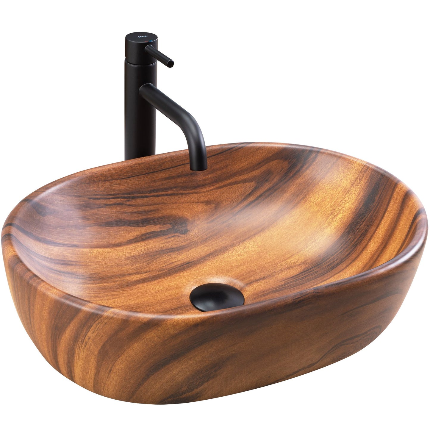 Aufsatzwaschbecken Rea AMELIA WOOD MATT 2