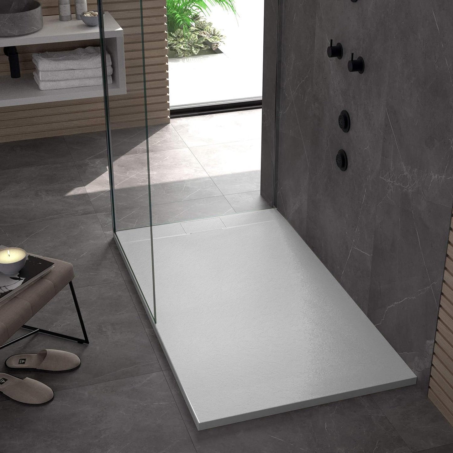 Duschtasse Bazalt White 80x120 4
