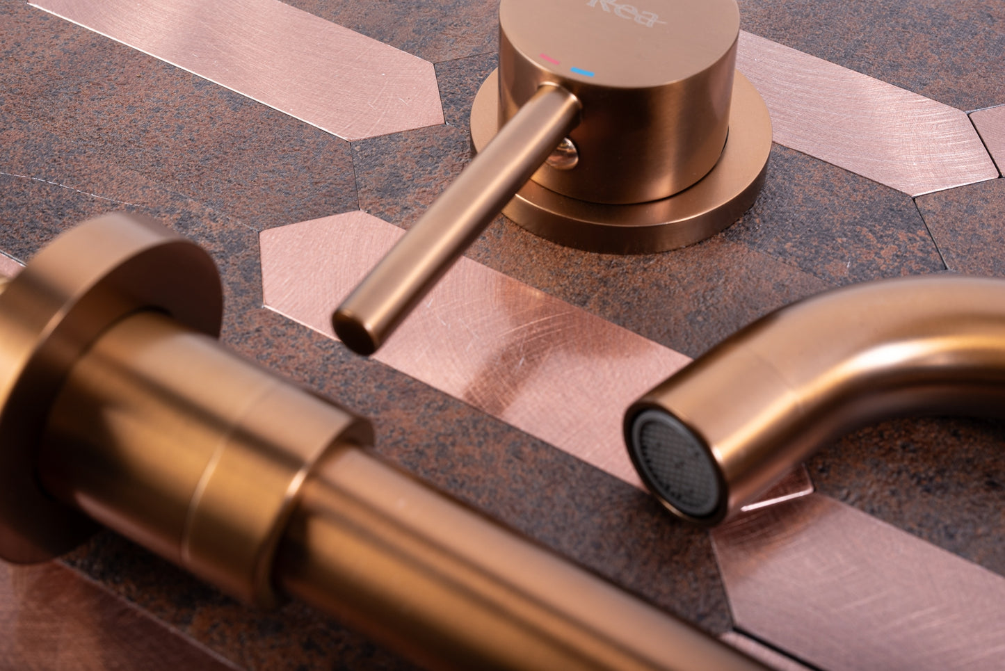 Unterputz Armatur Rea Lungo Long Copper Brush + IBOX 2