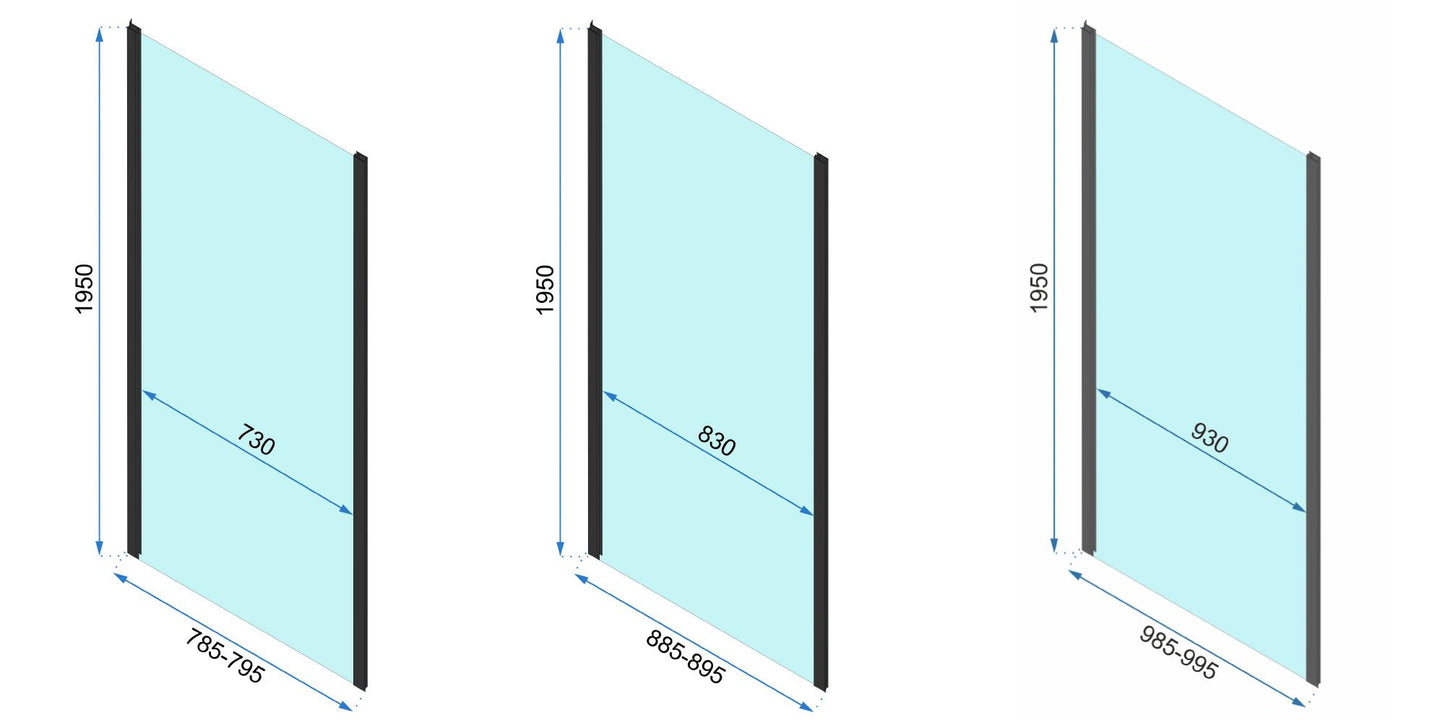 Duschkabine Rapid Fold Wandmontage 90 x 90 21