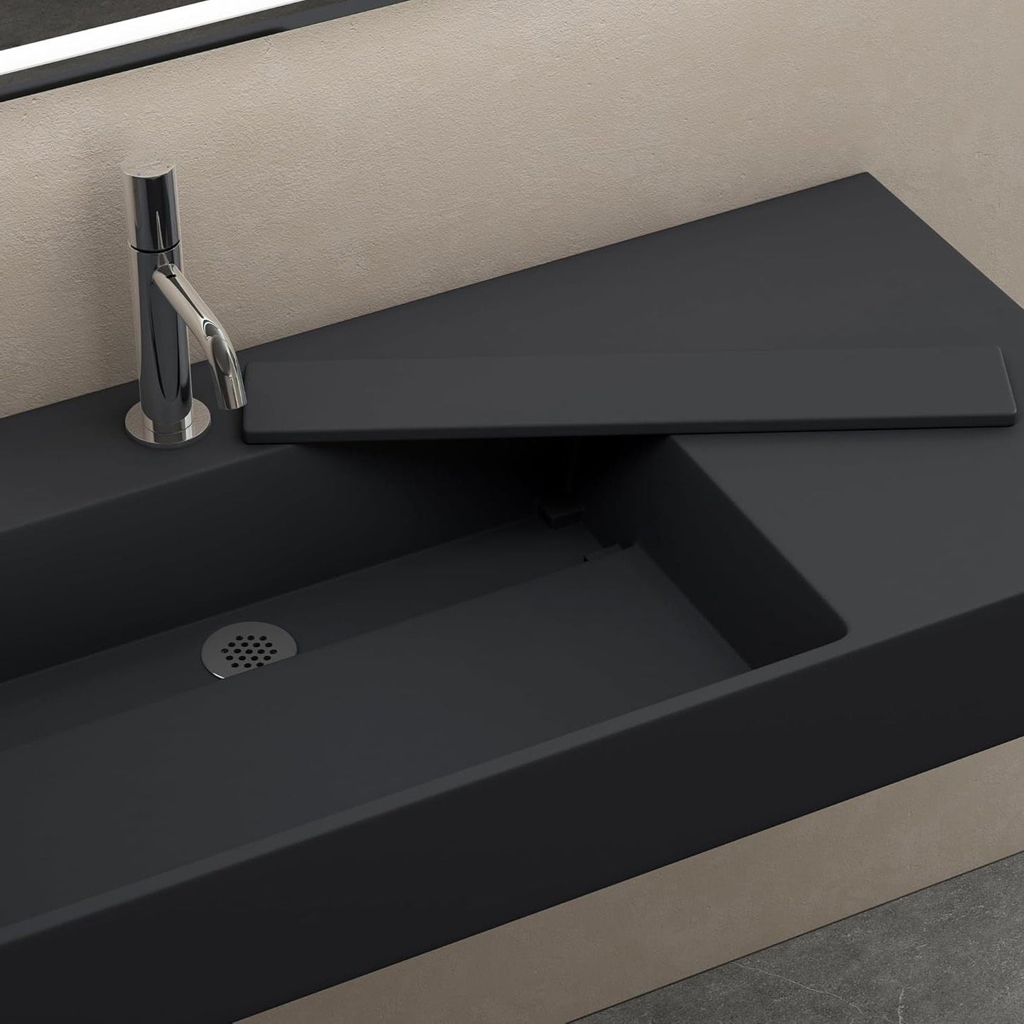 Waschbecken Konglomerat Archi 90 CM Grey MATT 6