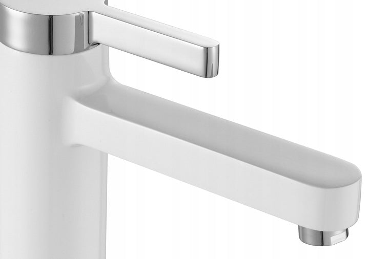 Waschbeckenarmatur REA Polo White Chrom high 2