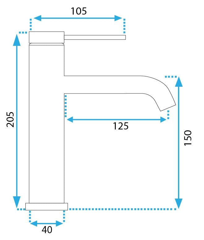 Waschbeckenarmatur Rea CLIF Titanium 6