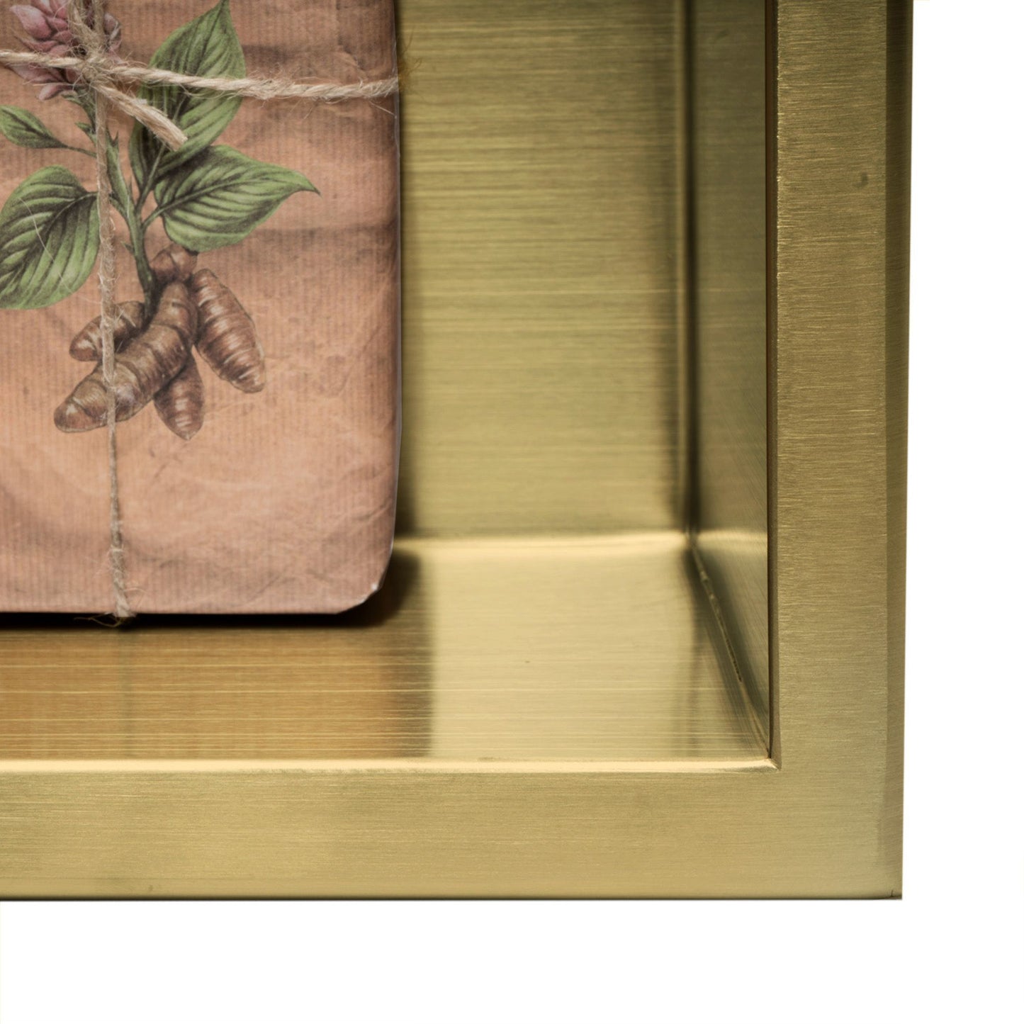 bathroom shelf 30x45 gold brush 4