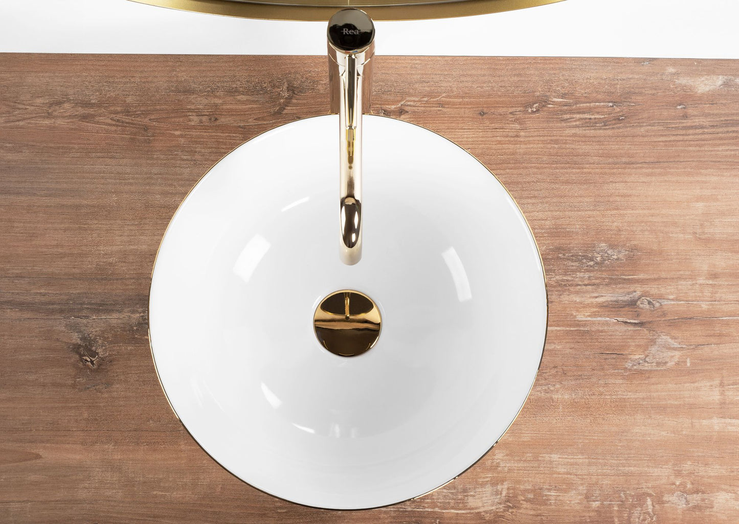 Aufsatzwaschbecken Stella white gold edge 4