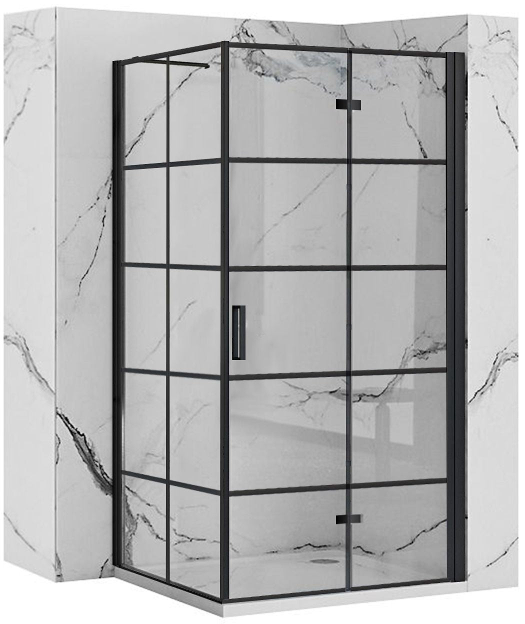 Duschkabine Rea Molier Black 90x90 1
