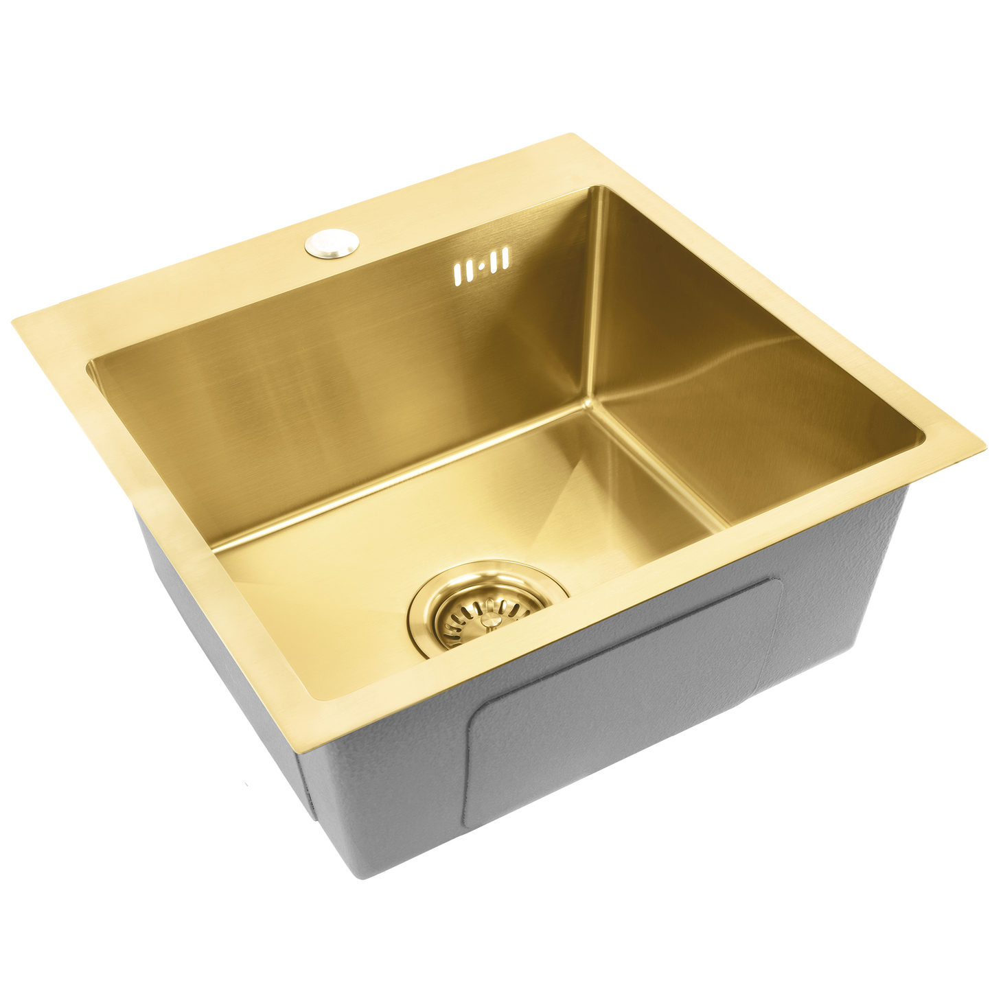 Edelstahlspüle Leo 40 BRUSH GOLD mit Küchenarmatur 6