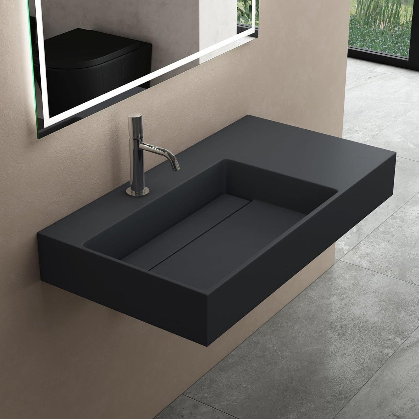 Waschbecken Konglomerat Archi 90 CM Grey MATT 2