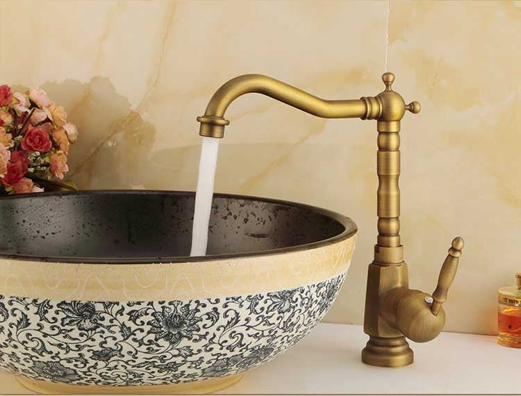 Waschbeckenarmatur Bona Old Gold high 7