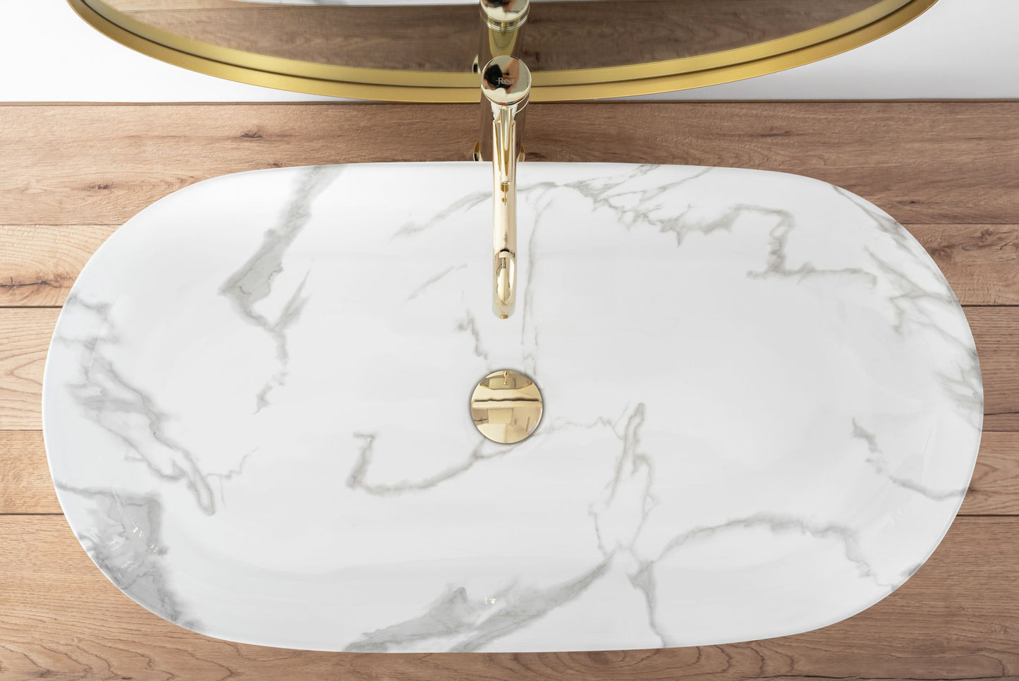Aufsatzwaschbecken REA CLEO 81 Shiny Marmo 5