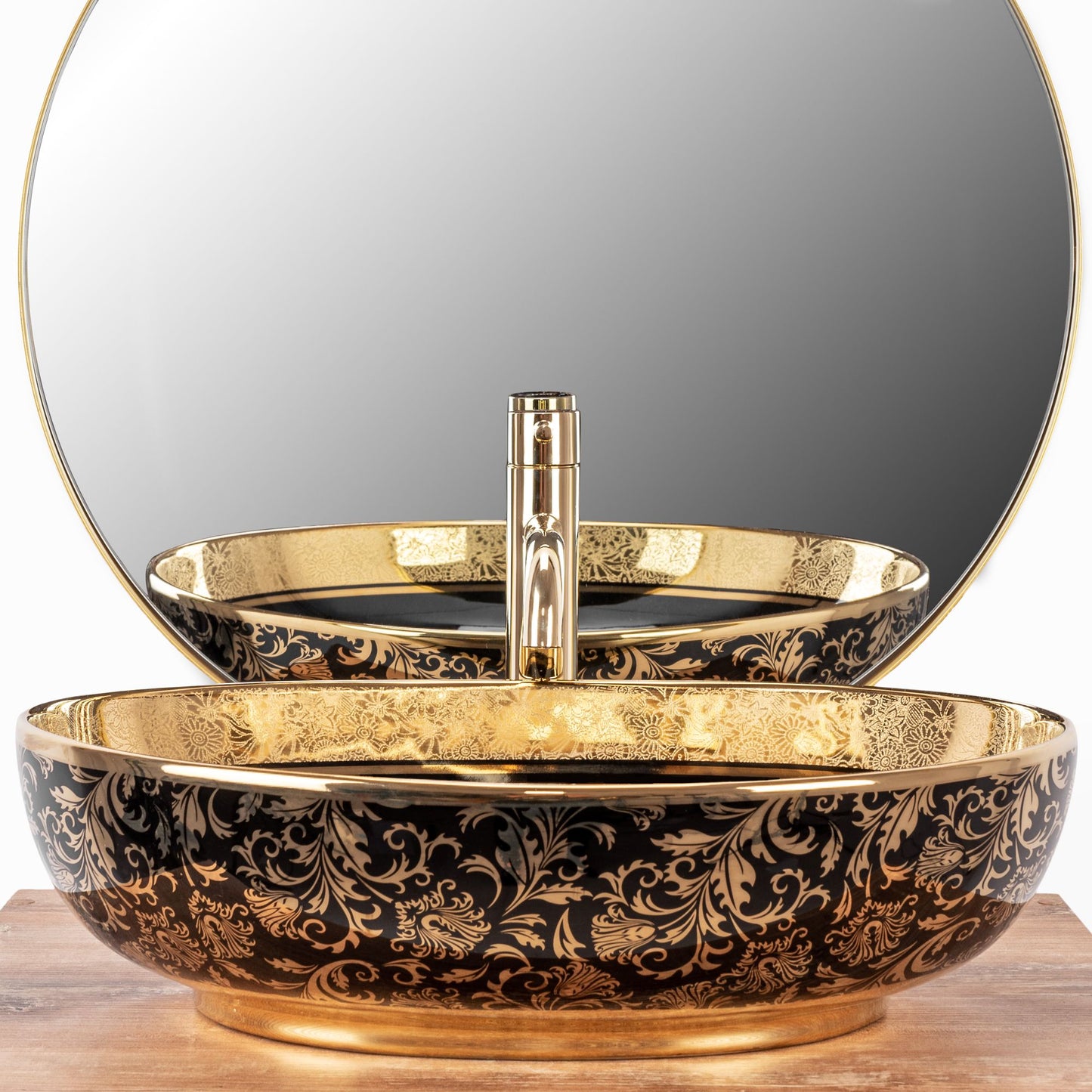 Aufsatzwaschbecken Margot Gold/Black 2
